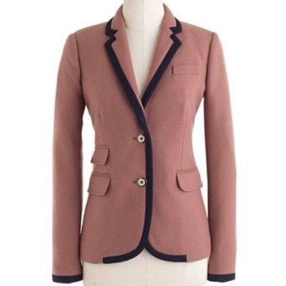 J. Crew Wool Schoolboy Blazer in Mauve Pink sz 16 - Picture 1 of 4